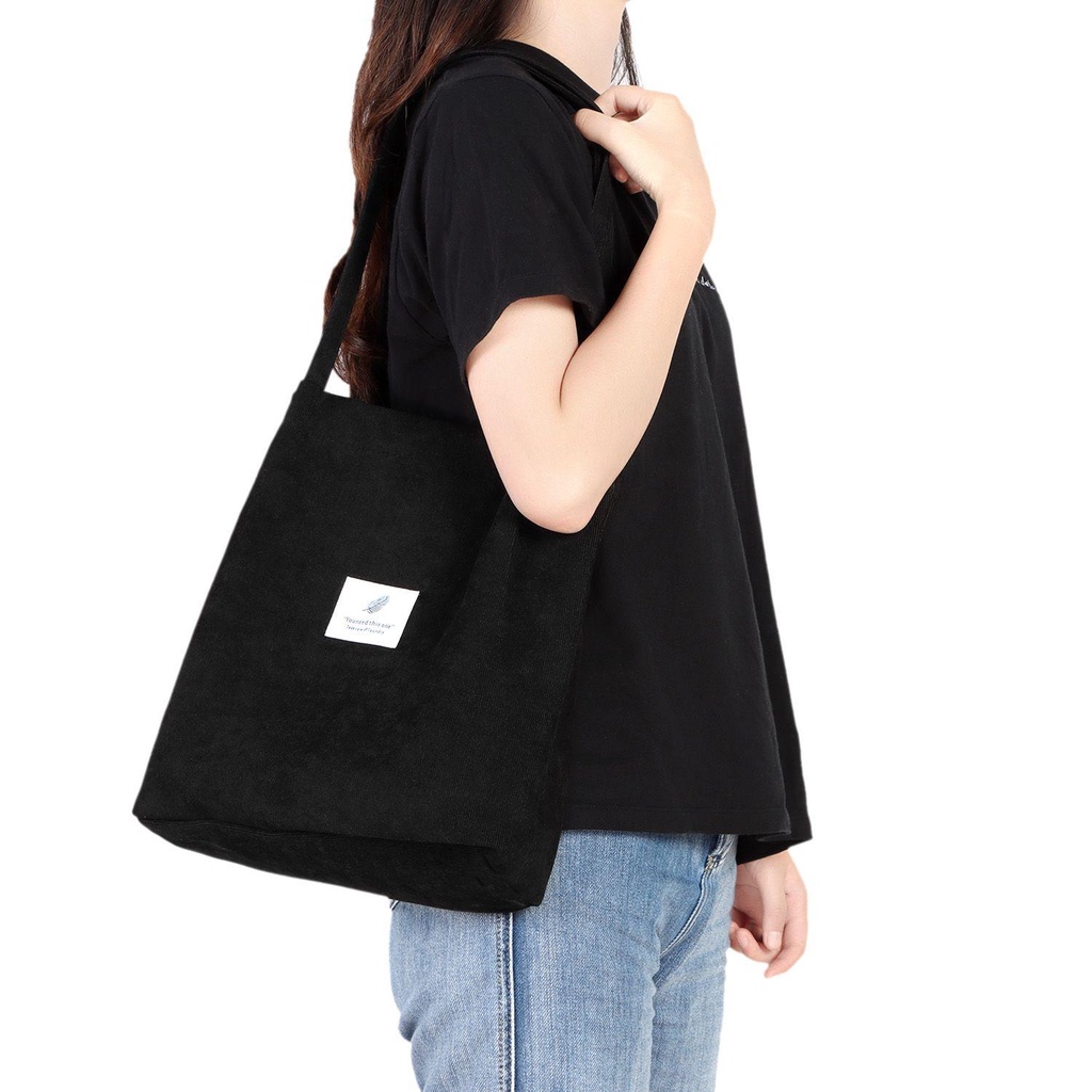 PATH Túi Tote Đeo Vai Vải Nhung Thời Trang Cho Nữ