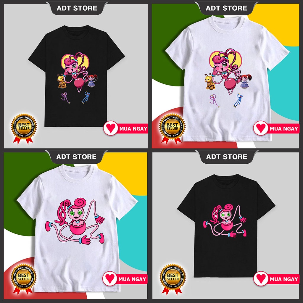 4 Mẫu Áo Thun Trẻ Em Tay Ngắn In Chapter 2 Poppy Playtime 2 Mommy long legs cực HOT độc đẹp giá rẻ