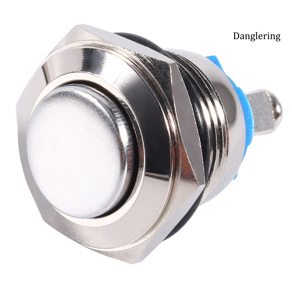 Công tắc nút nhấn bật/ tắt bằng kim loại chống thấm nước 12V 16mm dành cho xe hơi