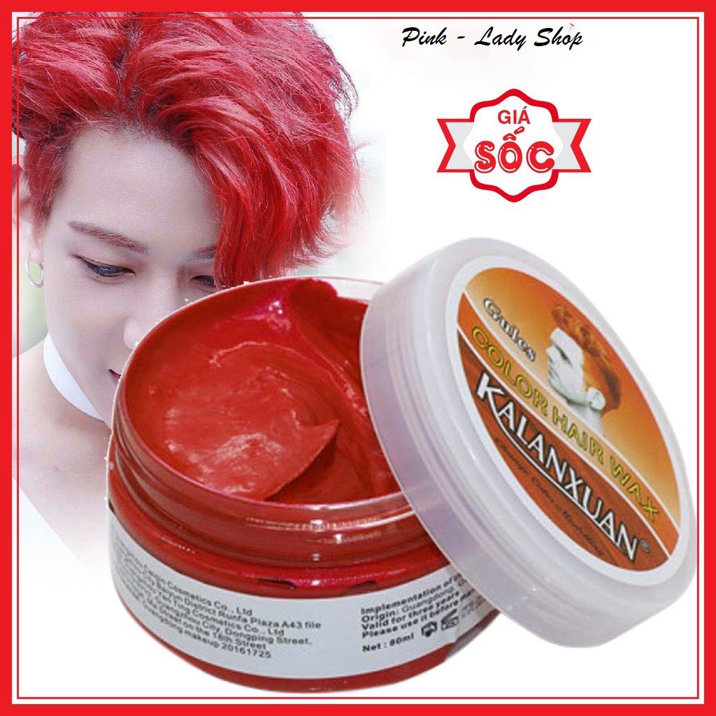 Sáp Nhuộm Tóc Màu Đỏ Đổi Màu Tóc Tạm Thời KALANXUAN 100Ml/Hộp