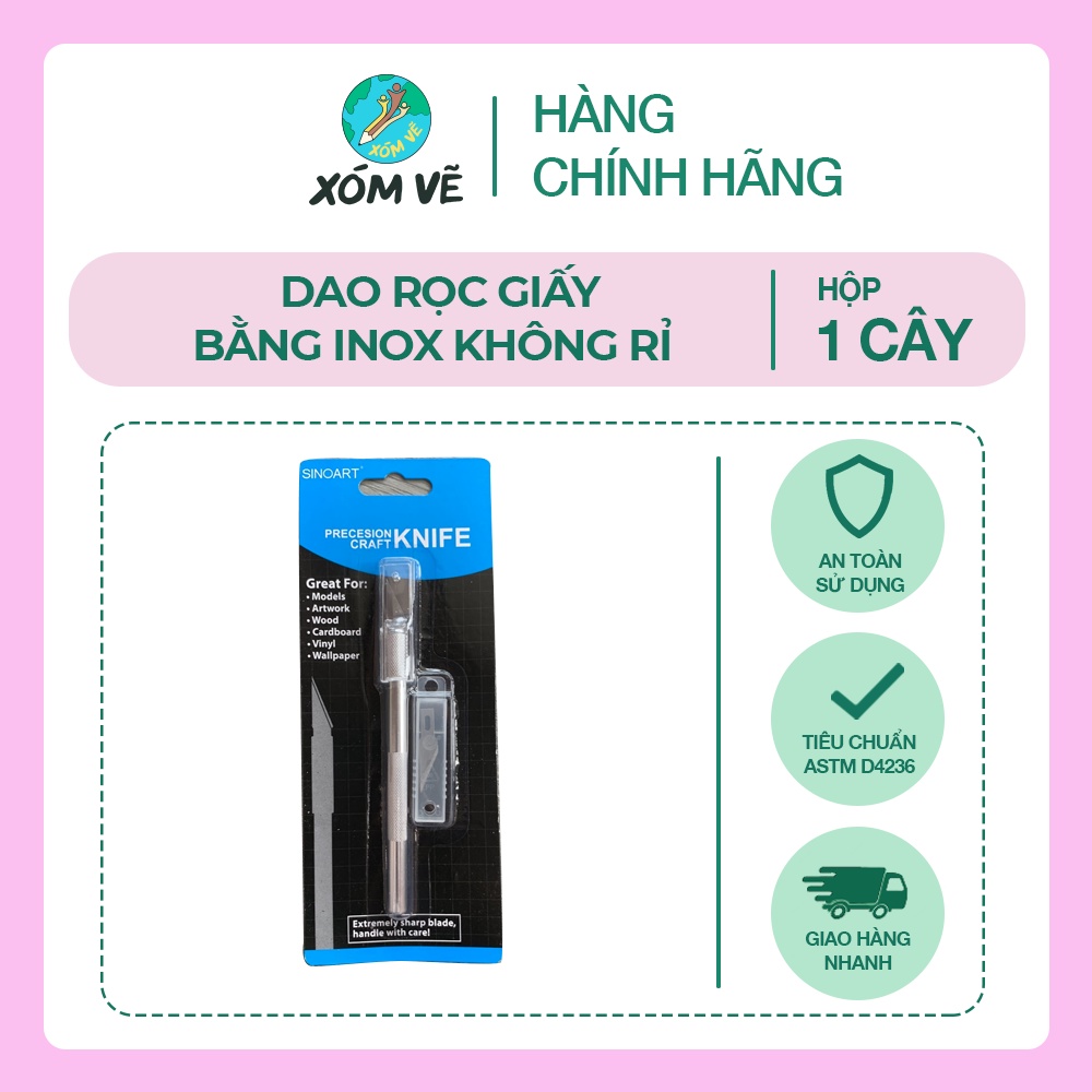 Dụng cụ rọc giấy, trổ kĩ thuật, cắt bột nail tặng kèm lưỡi