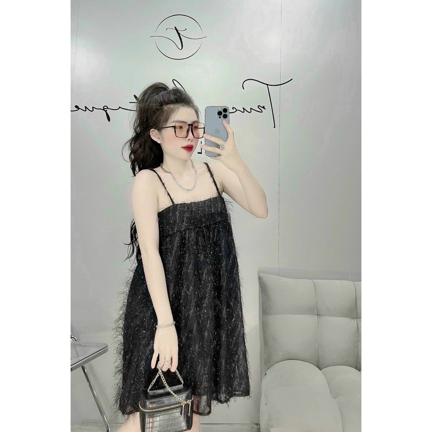 (Ưu Đãi Freeship)Đầm babydool 2 dây chất xô lông y mẫu,thiết kế đơn giản dễ mặc,hàng chuẩn shop có 4 màu hottren