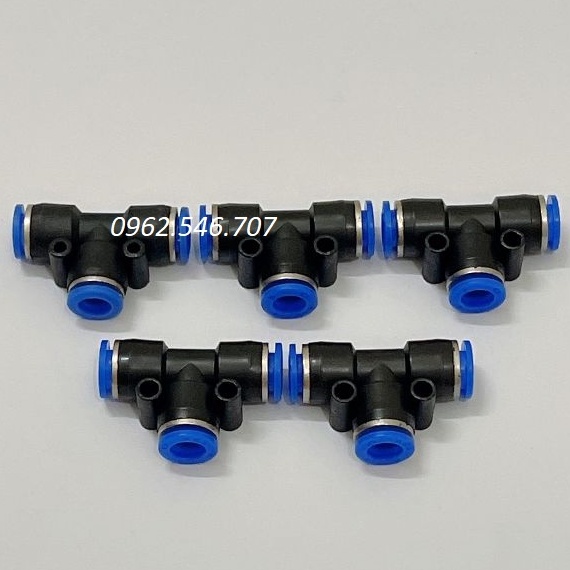 Combo 5 chữ T 8 ly chuyên dùng nối ống nhỏ giọt 8 ly ống nhựa ABS sử dụng trong hệ thống tưới phun sương, tưới nhỏ giọt,