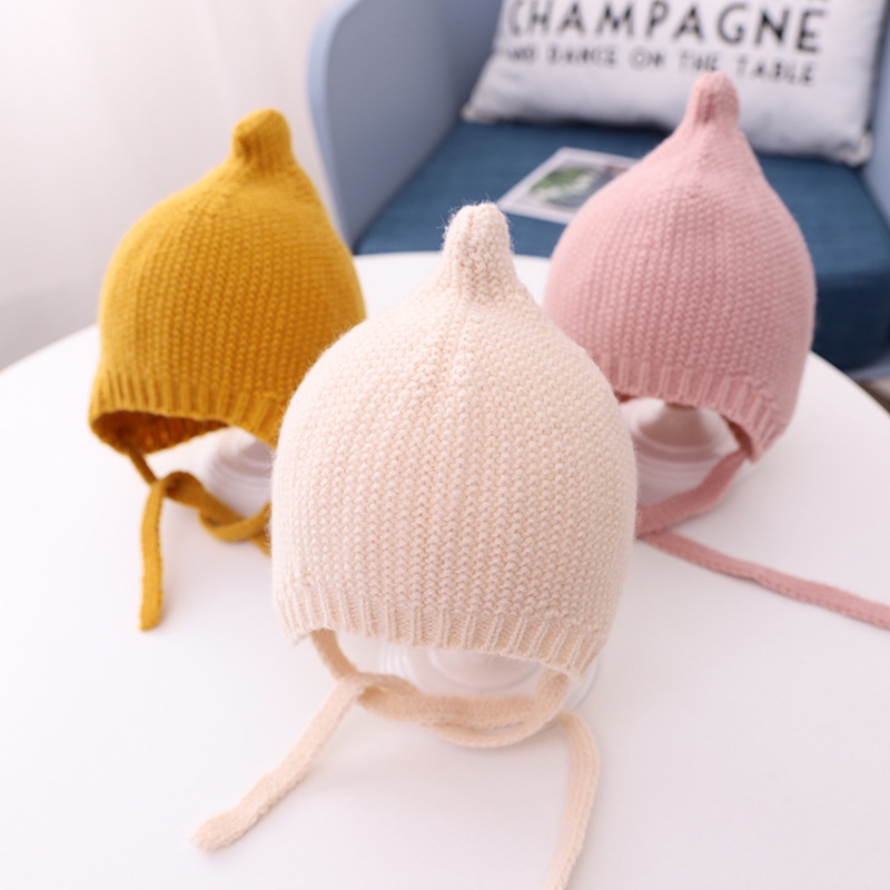 Mũ beanie dệt kim mềm mại giữ ấm mùa đông dành cho bé