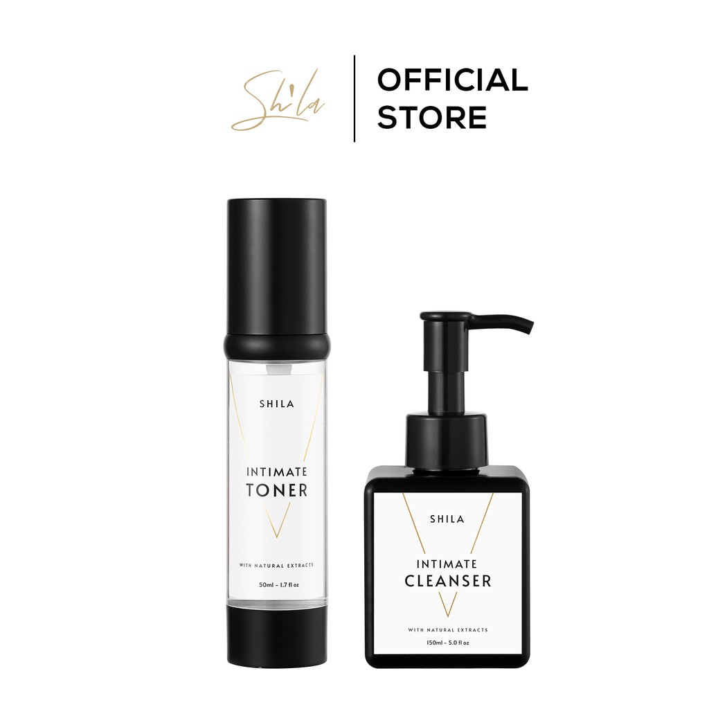 Combo dung dịch vệ sinh phụ nữ Shila và xịt se khít vùng kín Shila (Shila Intimate Cleanser, Shila Intimate Toner)