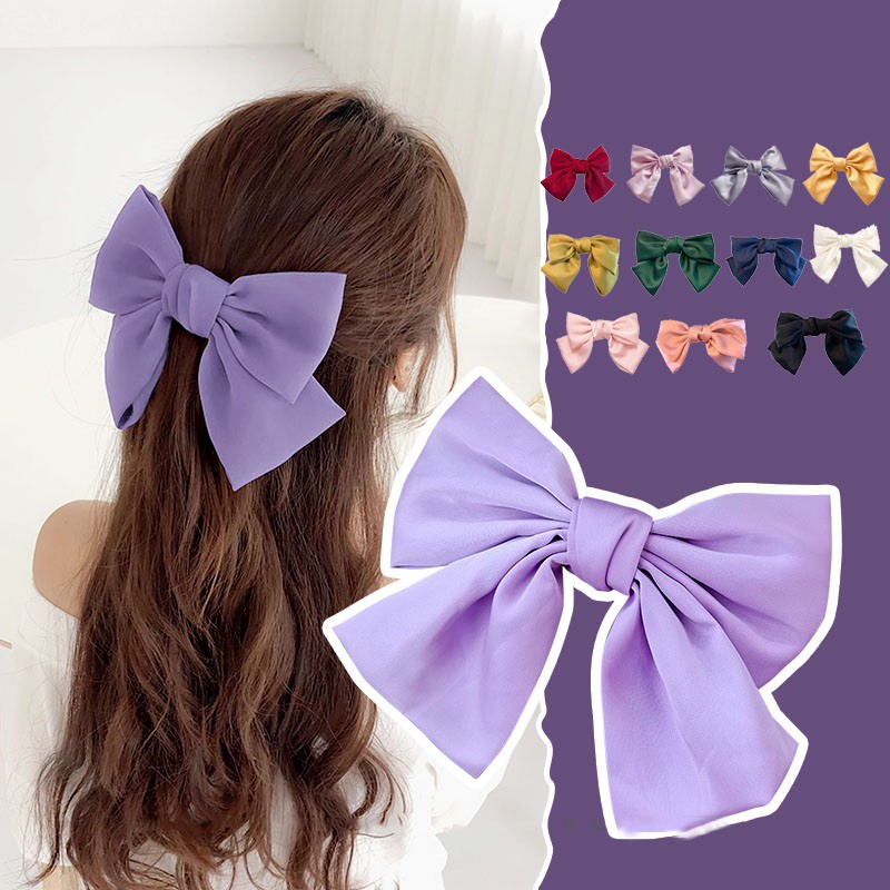 Kẹp Tóc Hình Nơ Dễ Thương Phong Cách Hàn Quốc Cho Nữ