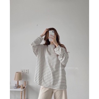 [RẺ VÔ ĐỊCH] Áo Kẻ Thụng Form Rộng (Áo Tay Dài Nữ)