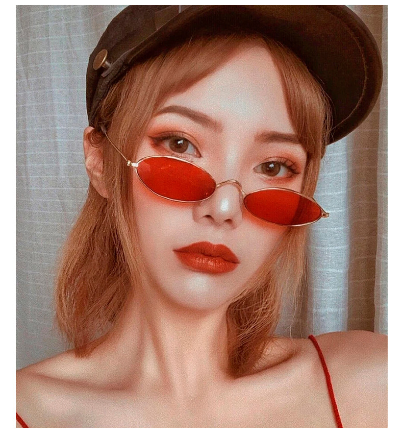 Kính Mát Hình Oval Phong Cách Hip Hop Dành Cho Nữ