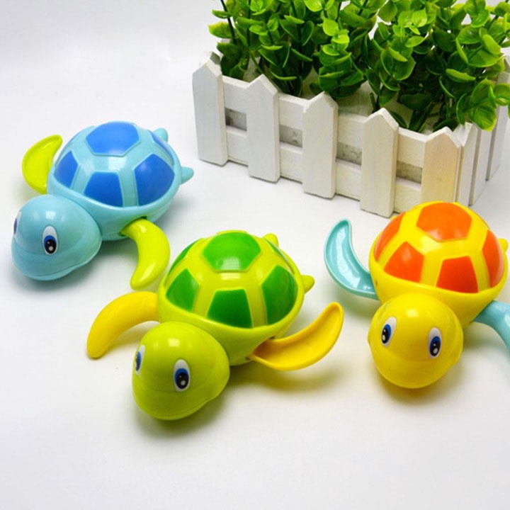 Rùa Bơi Vặn Cót Đồ Chơi Nhà Tắm Vui Nhộn Kích Thước Lớn 12cm Màu Ngẫu Nhiên