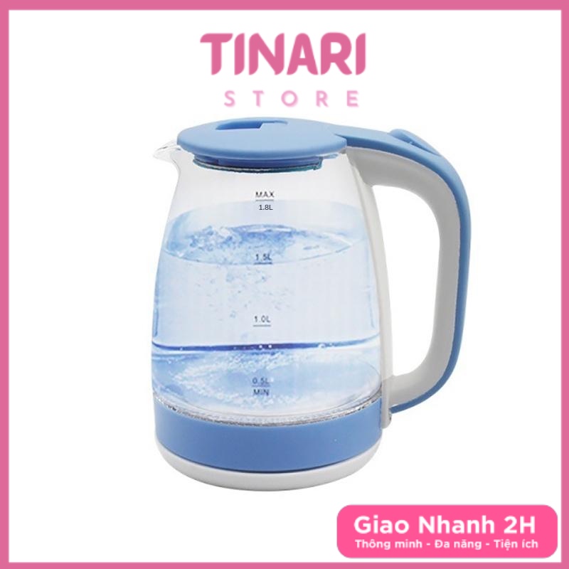 [Đồ Gia Dụng] Ấm Siêu Tốc OKINAWA Nhựa Trong 1.8L Cách Điện Cách Nhiệt An Toàn