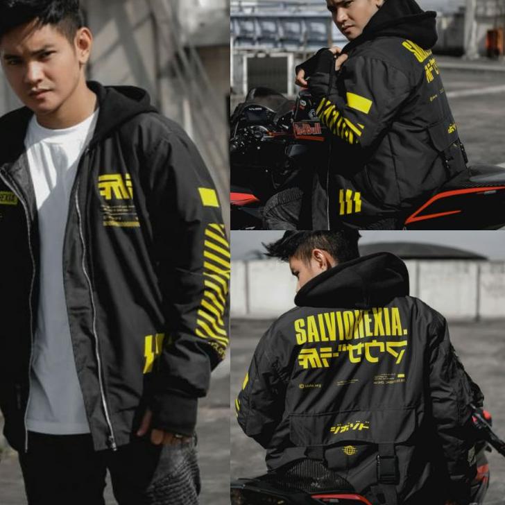 Hiện đại. Áo Khoác bomber Có Mũ Trùm Đầu Mới Nhất Của Nam Giới (Miễn Phí Nhãn Dán)