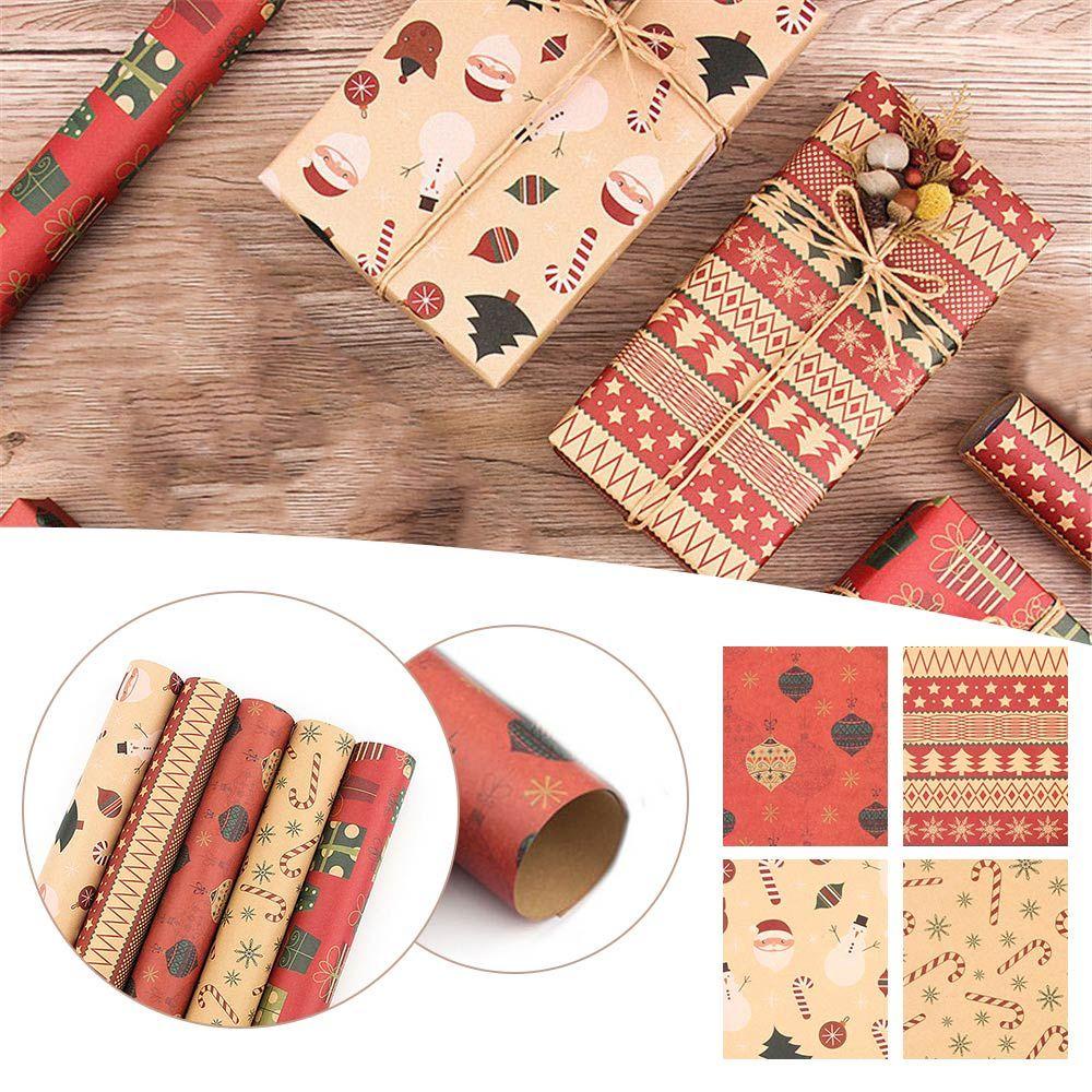 Giấy Gói Quà Origami Bền Bỉ Họa Tiết Tuyết Tuần Lộc Giáng Sinh