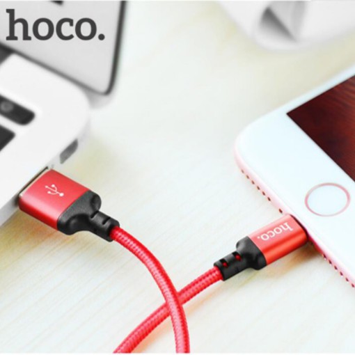 CÁP SẠC LIGHTNING DÀNH CHO IPHONE /IPAD CHÍNH HÃNG BỌC DÙ HOCO - SIÊU BỀN ĐẸP-LOẠI 1M và 2M