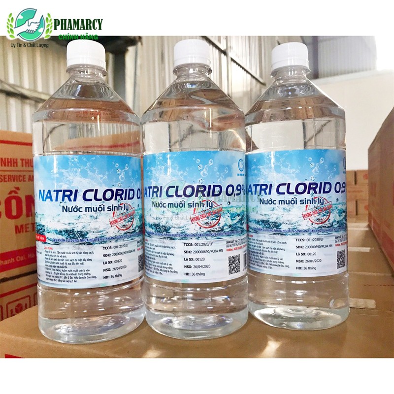 [RẺ VÔ ĐỊCH] Nước muối sinh lý natri clorid 0.9% chính hãng Lamfa chai 1000ml