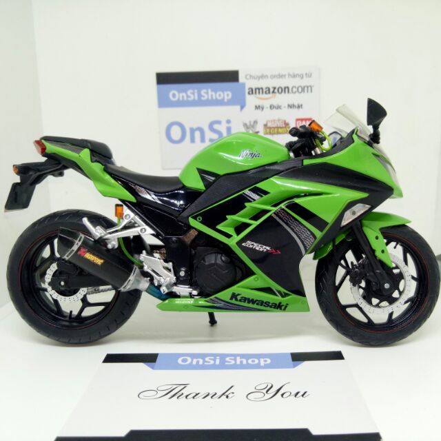 MÔ HÌNH XE KAWASAKI NINJA 300 TỈ LỆ 1/12 MOTO AUTOMAXX JOYCITY ĐỘ