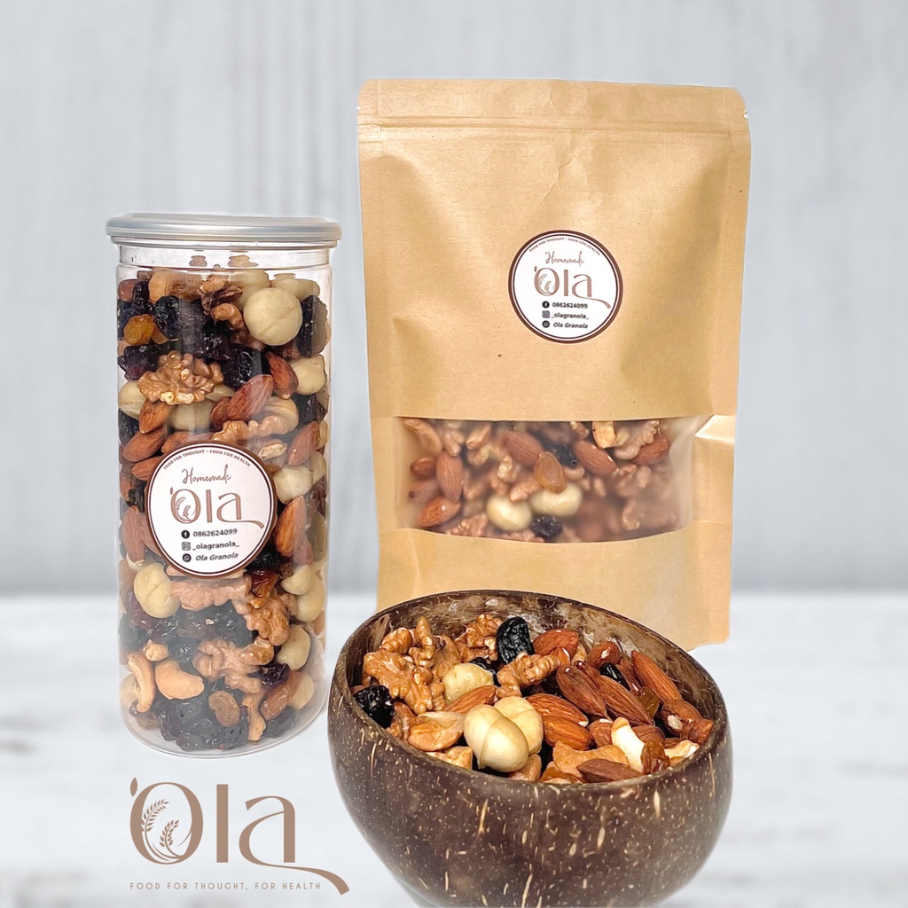[Mã GROSALE giảm 10% đơn 150K] MIXED NUTS OLA GRANOLA - HỖN HỢP 5 LOẠI HẠT DINH DƯỠNG 500GR