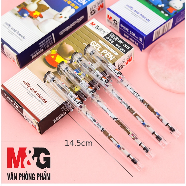 Bút Nước M&G  Nắp Bật Hình Thỏ MF2018B - Mực Xanh