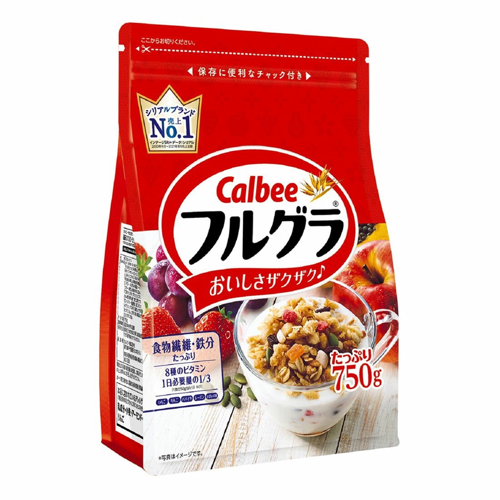 Ngũ Cốc Trái Cây Calbee nội địa Nhật mẫu mới 750g