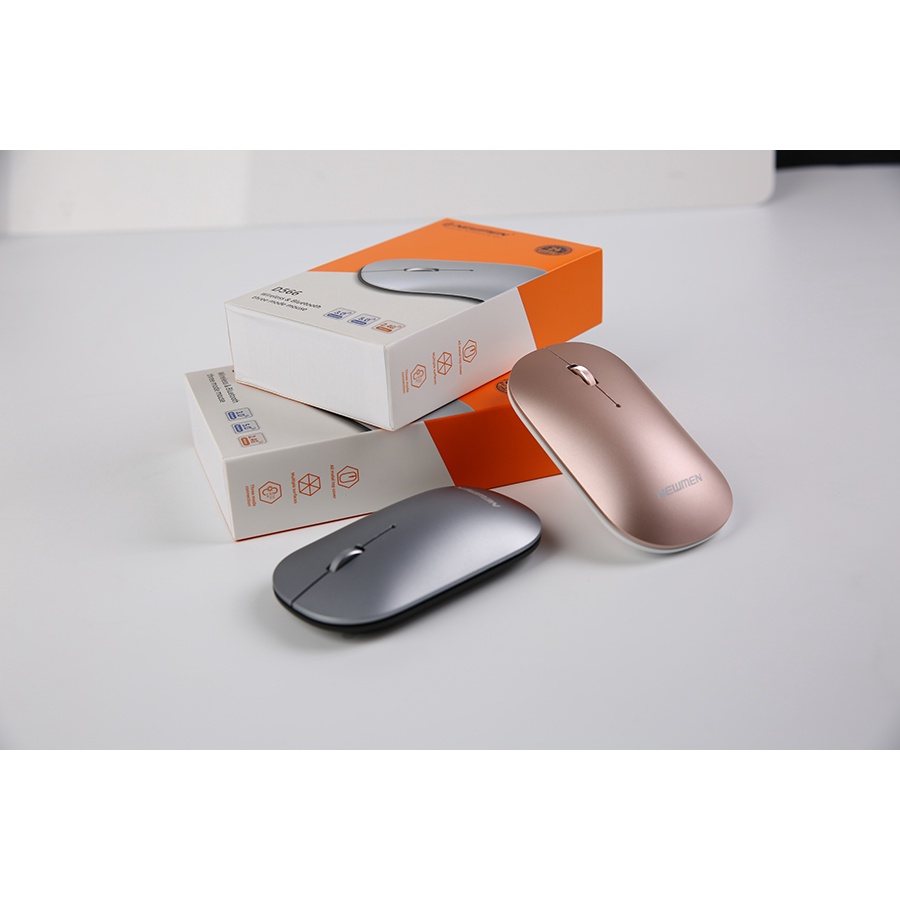 Chuột Bluetooth và Wireless Newmen D566 (Màu Bạc và Hồng) - Hàng Chính Hãng
