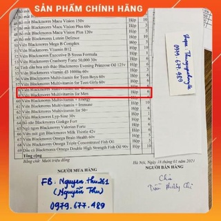 Blackmores Multivitamin for Men, bổ sung vitamin cho Nam, tăng cường sinh lý nam của Úc mẫu mới 2021