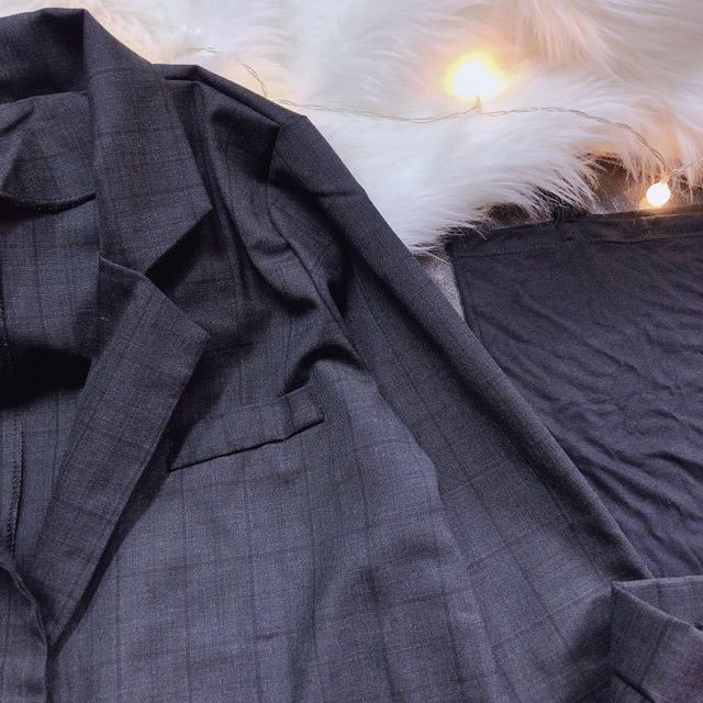 SET VEST CARO VÀ CHÂN VÁY ( SET VEST BLAZER ) phong cách ulzzang | BigBuy360 - bigbuy360.vn