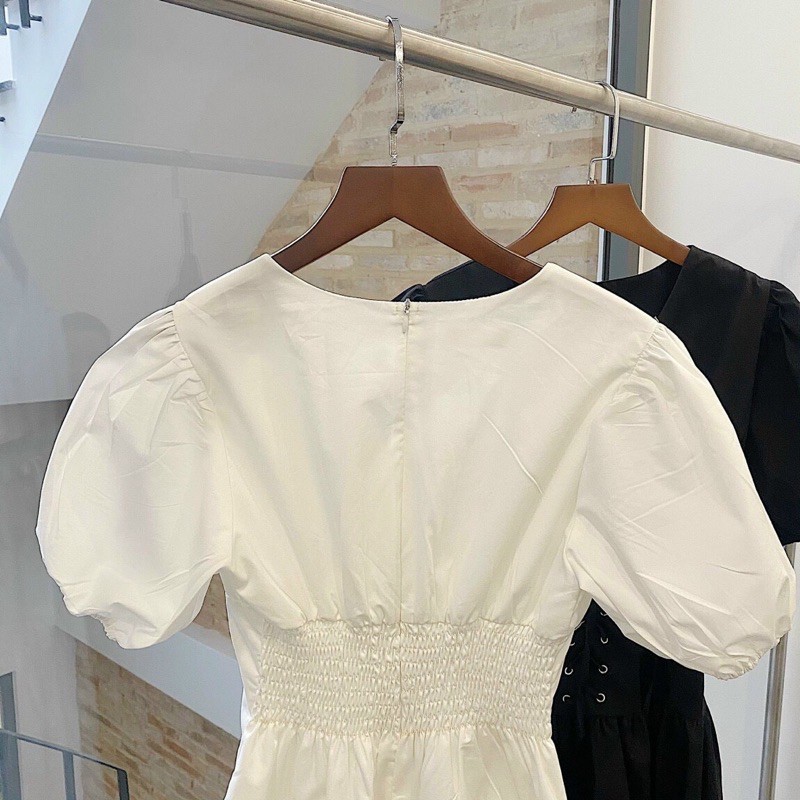 Đầm Kiểu CHICHI DRESS thiết kế chiết eo độc lạ form chuẩn tôn dáng chất liệu kaki thun hàn quốc