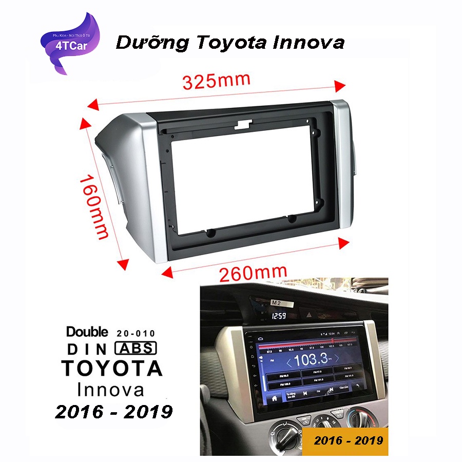 Mặt dưỡng Toyota Innova 2016-2019 (9 inch)