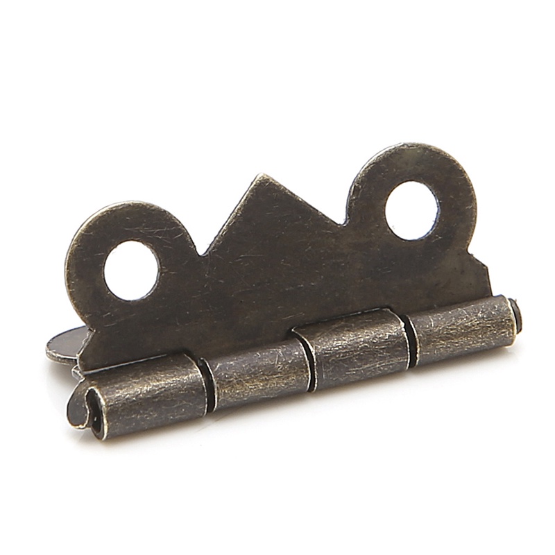 10 Miếng bản lề mini kiểu cánh bướm trang trí hộp trang sức/ ngăn kéo tủ 20mm x17mm