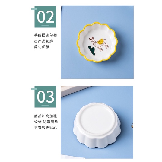 Chén tròn hình thú ngộ nghĩnh, chén chấm, chén gia vị, chén ăn dặm cho bé