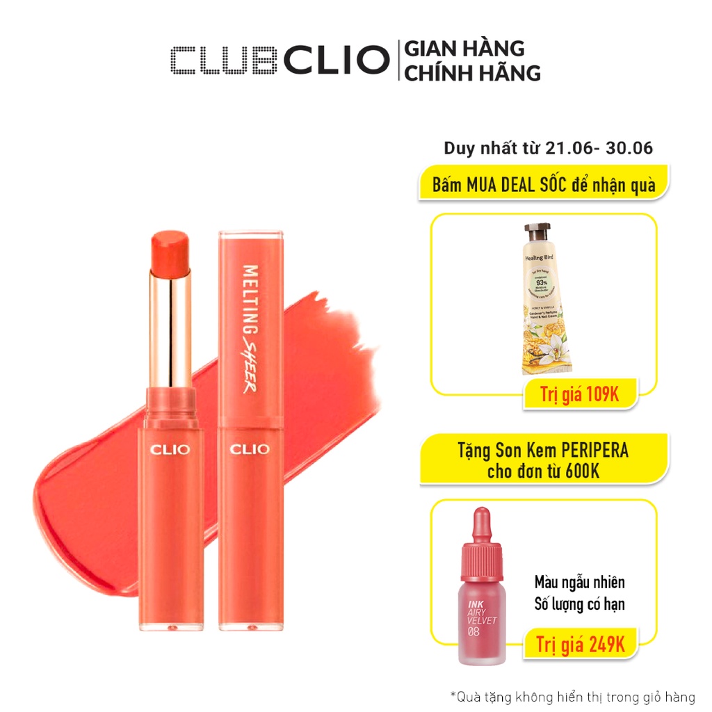 Son Thỏi Căng Mượt Môi CLIO MELTING SHEER LIPS 2g