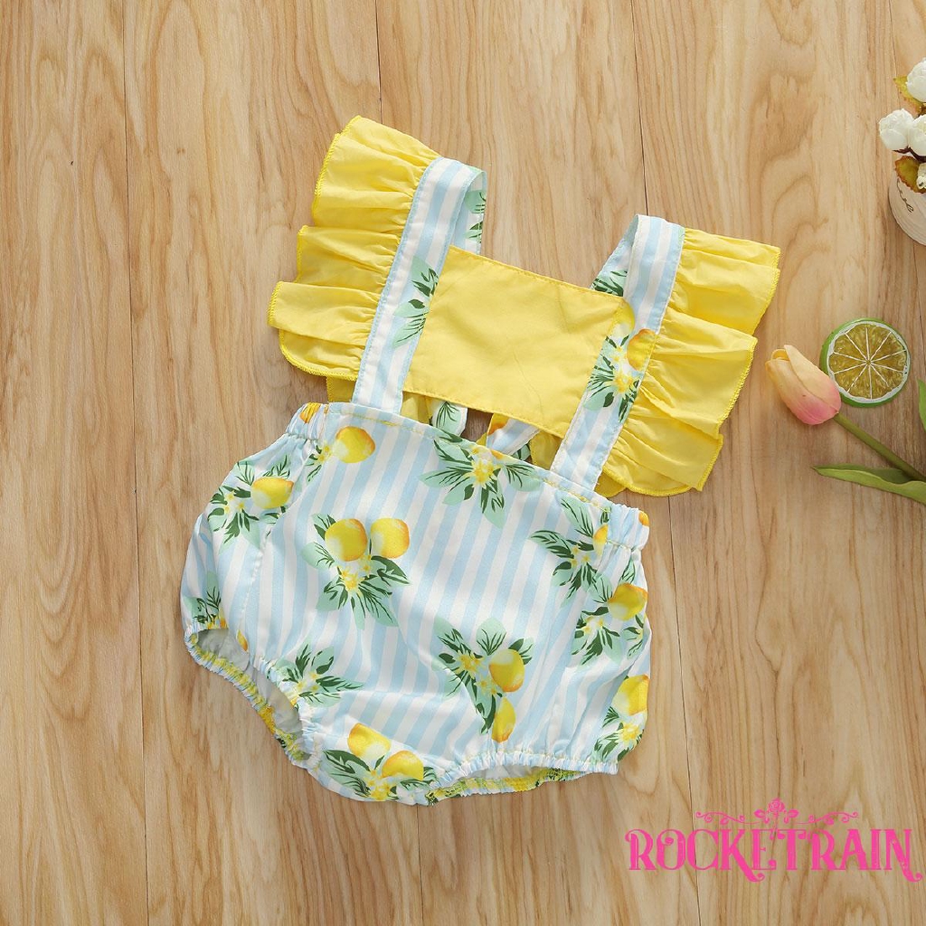 Jumpsuit Tay Cánh Tiên Chất Cotton Hoạ Tiết In Cho Bé Gái