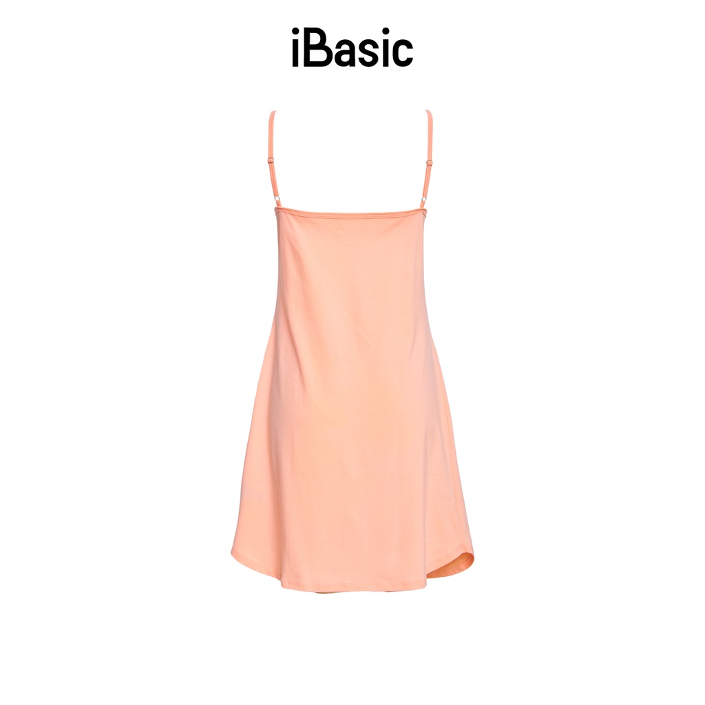 Đầm ngủ hai dây thun Cotton in hoạ tiết phía trước iBasic SW007