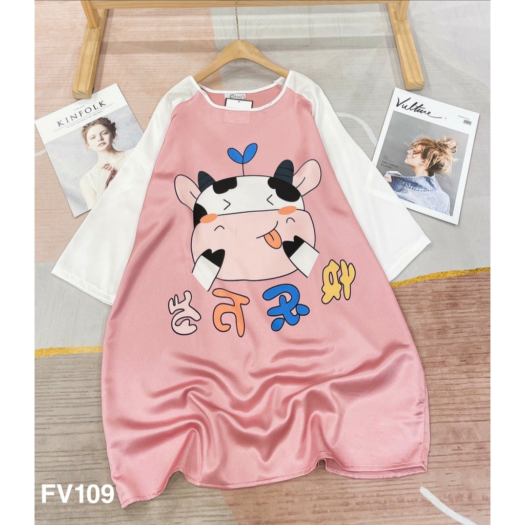 Váy Lụa dáng xuông chất đẹp ( Ảnh chụp thật, vải mềm, mịn, mát)