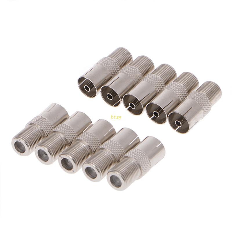 Set 10 Giắc Cắm F Chuyển Đổi Female Sang TV PAL Female Jack RF Coaxial