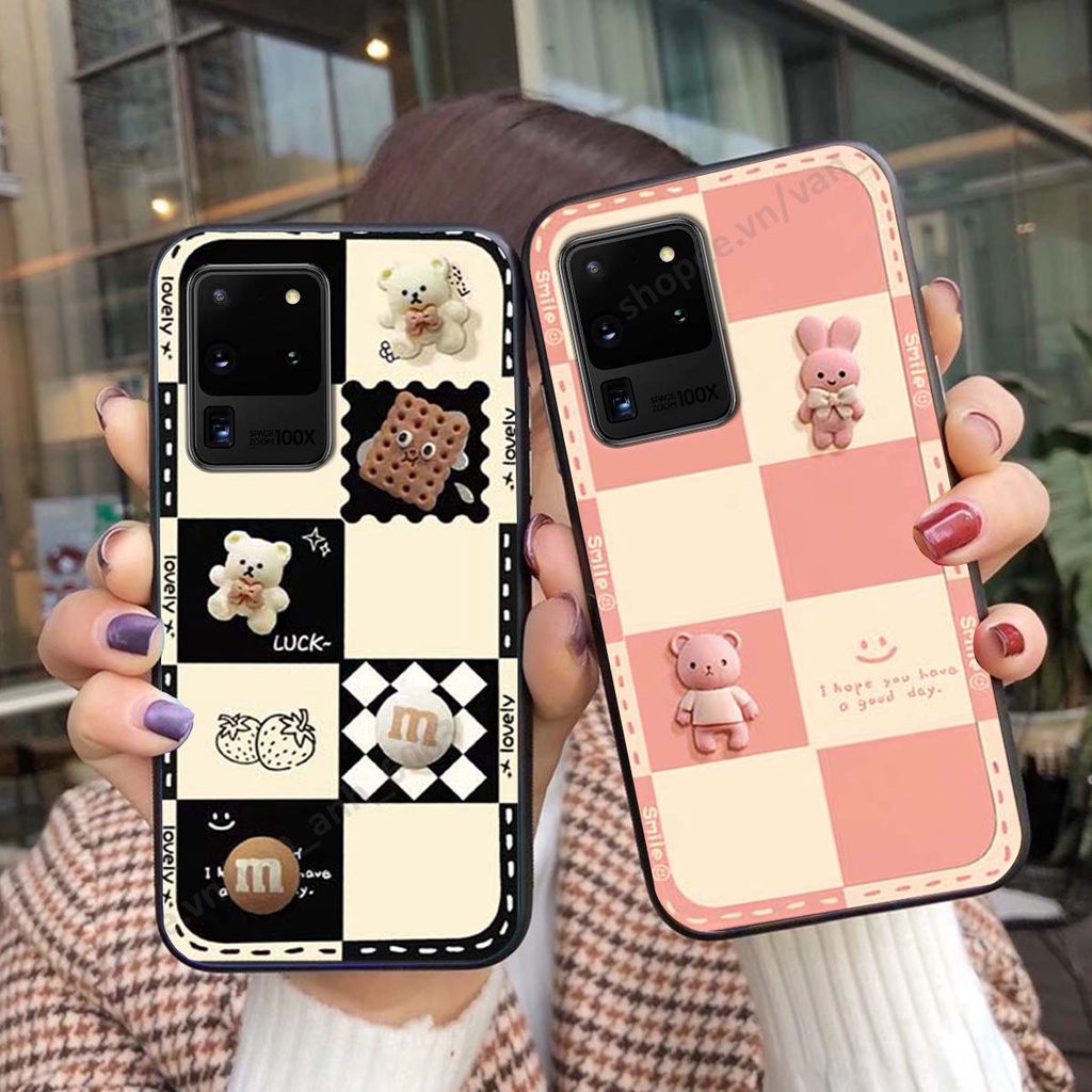 Ốp lưng Samsung S20 Ultra hình gấu, kẹo dễ thương cute