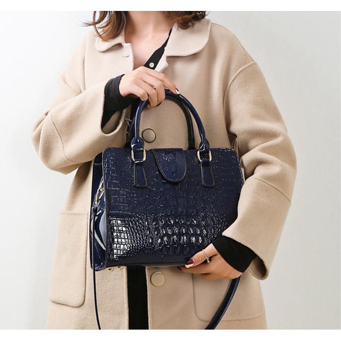 Túi xách công sở da cá sấu tinh xảo thời trang Âu Mỹ 2021 (combo 3 món) TX18 túi đeo chéo -Chip Xinh Boutique | BigBuy360 - bigbuy360.vn