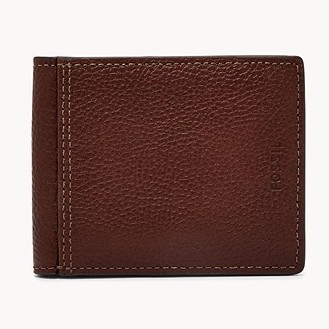 Ví da Nam Fossil Brown (Tyler RFID Bifold) - Hàng nhập Mỹ