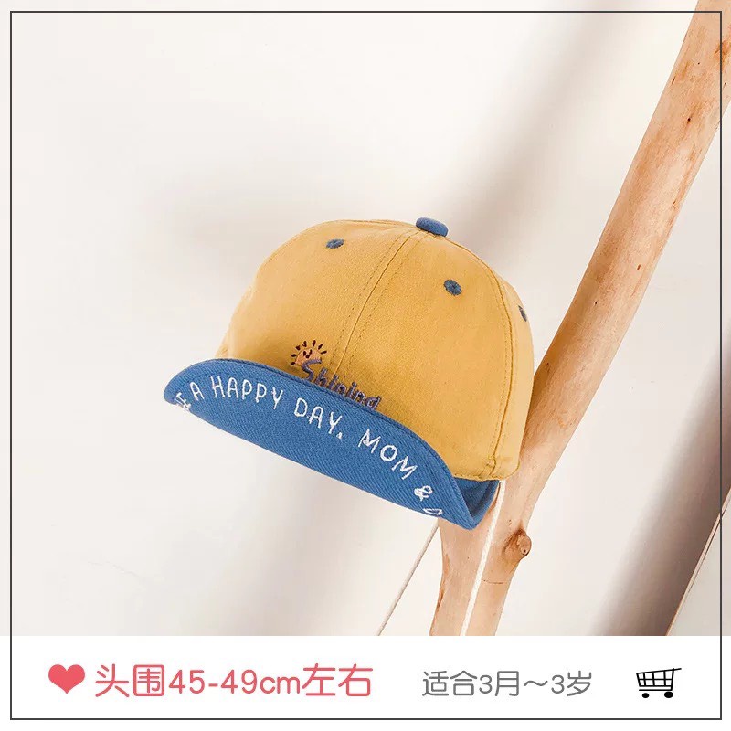 Mũ Lưỡi Trai Shining Phong Cách Hàn Quốc Cho Bé Từ 3 - 24 Tháng Vòng Đầu 45 - 50 cm M02