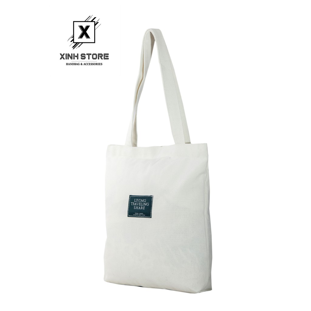 Túi Vải Tote Living Trắng XinhStore