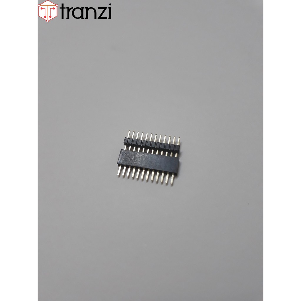 Giăm cắm 1.27mm đơn cái thẳng 12P 4.3mm đen - túi 5 cái