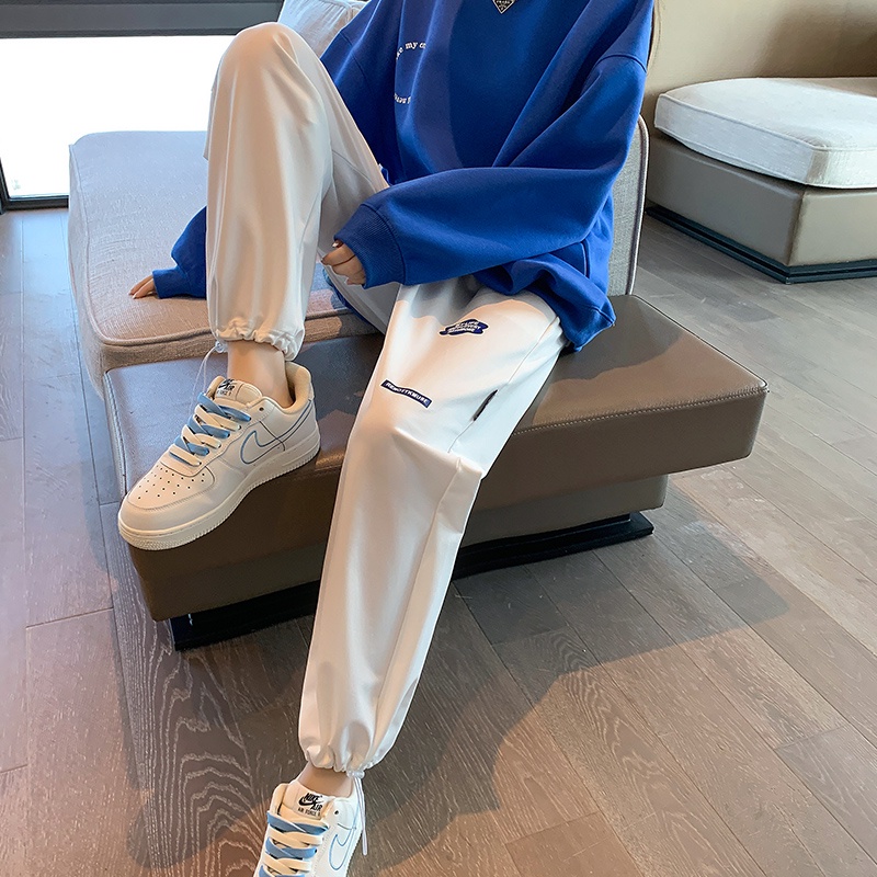 NRVP Quần Thể Thao Nữ Ống Rộng Phong Cách Thời Trang Đường Phố Hàn Quốc Mới