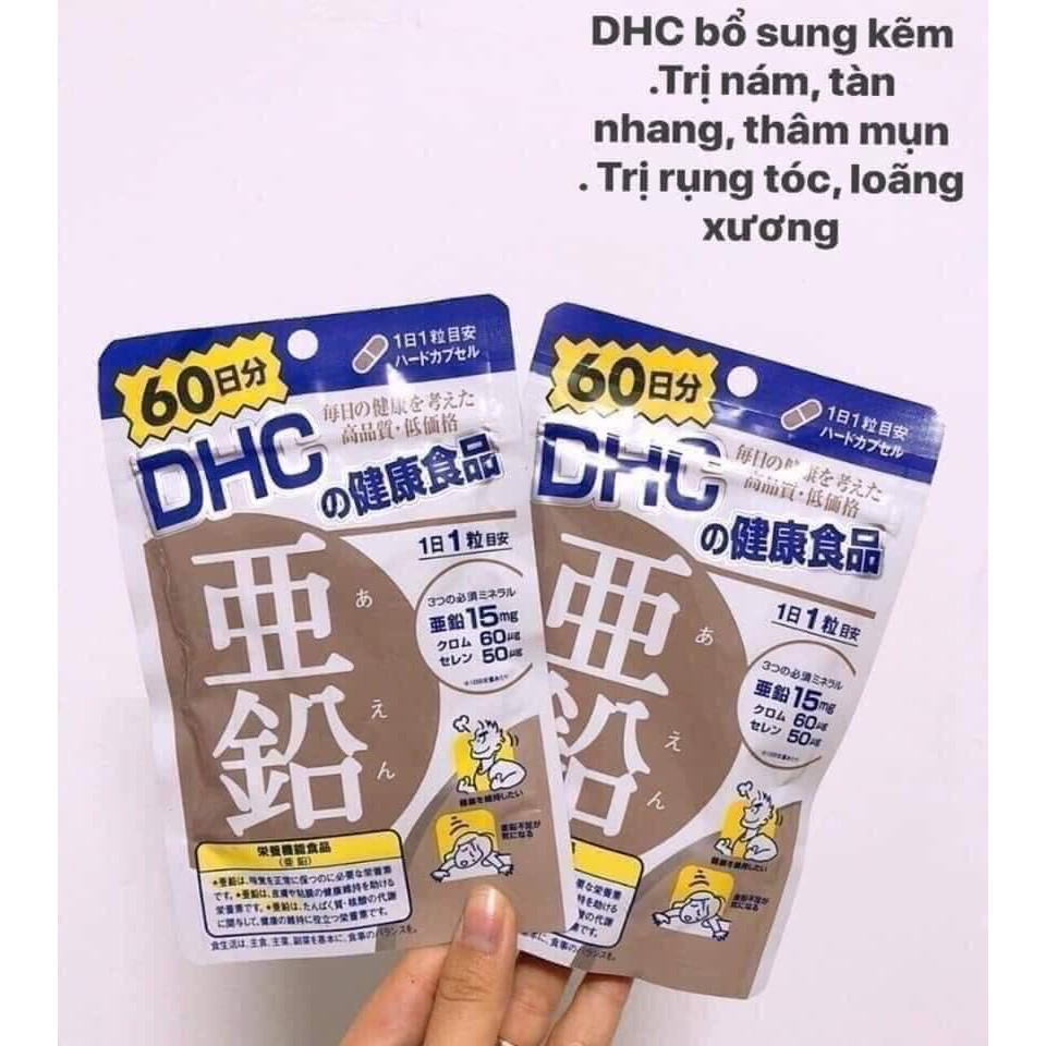 Viên uống bổ sung kẽm DHC Nhật 60 viên,60 ngày