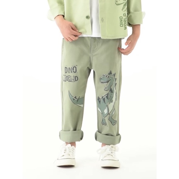 Quần Kaki Bé Trai Khủg Log Dáng Rộng Rêu GJ