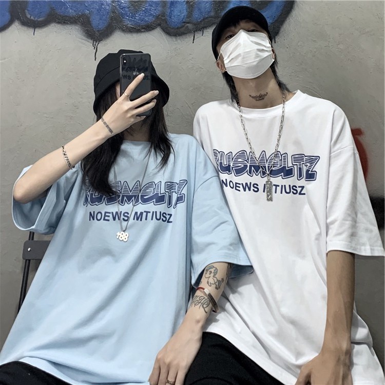 Áo thun unisex nam nữ tay lỡ phông form rộng RUSMELTS teen cổ tròn oversize cotton giá rẻ màu đen trắng tee pull