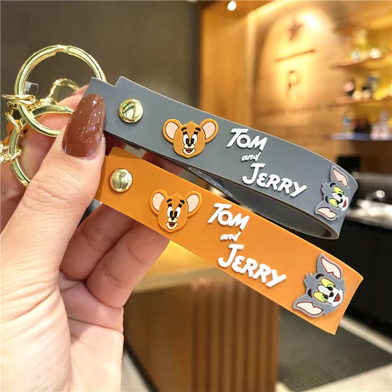 Móc Khóa Hình Mèo Và Chuột Hoạt Hình Sáng Tạo