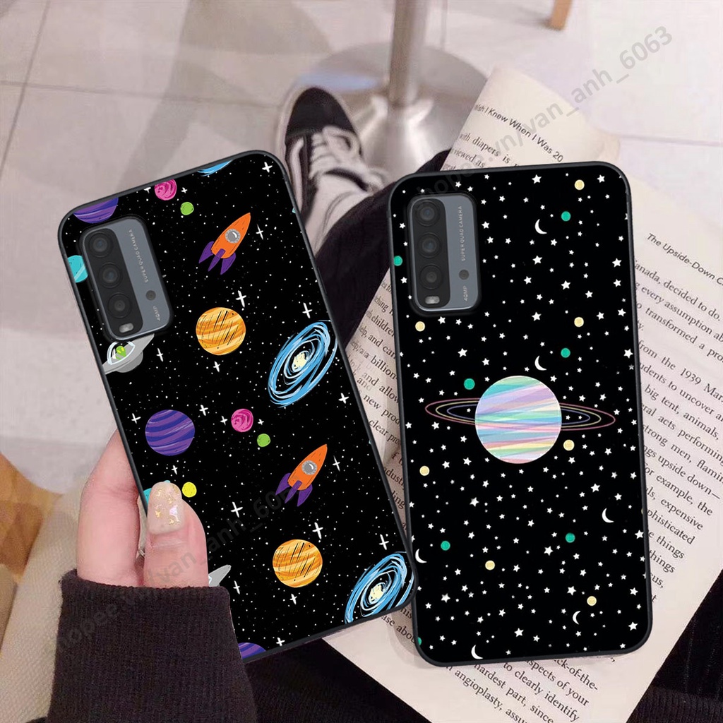 Ốp Xiaomi Redmi 9T hình bầu trời, phi hành gia đẹp, ốp lưng điện thoại xiaomi viền dẻo cao cấp