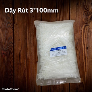 Dây rút nhựa 3*100mm ( ĐÓNG GÓI 1 BỊCH GỒM 1000 SỢI DÂY RÚT )