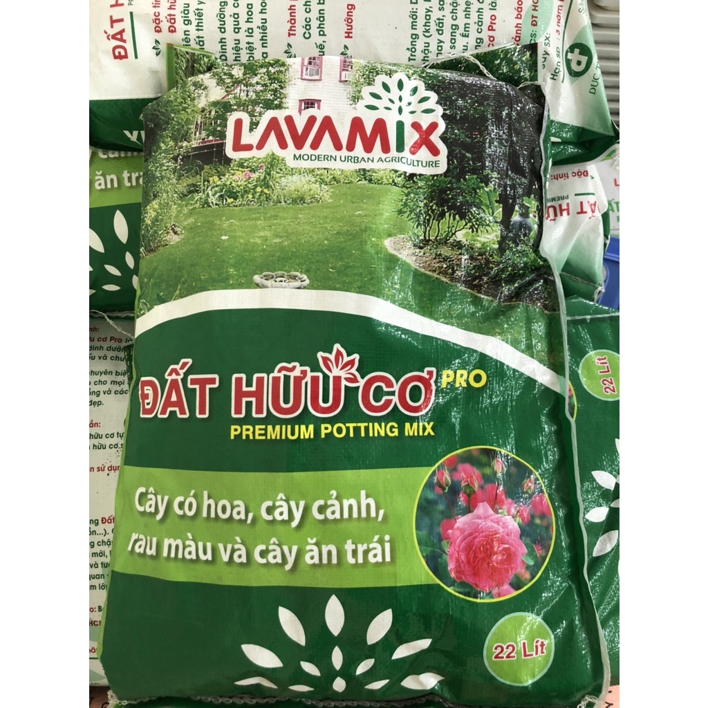 ĐẤT HỮU CƠ TRỒNG RAU TRÔNG HOA LAVAMIX PRO 22 LIT, giá thể dinh dưỡng trồng cây tiện lợi