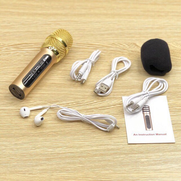 Mic c11 chuyển để livestream và karaoke có tích hợp pin dây truyền nhạc dây livestrem Mic thu âm c11