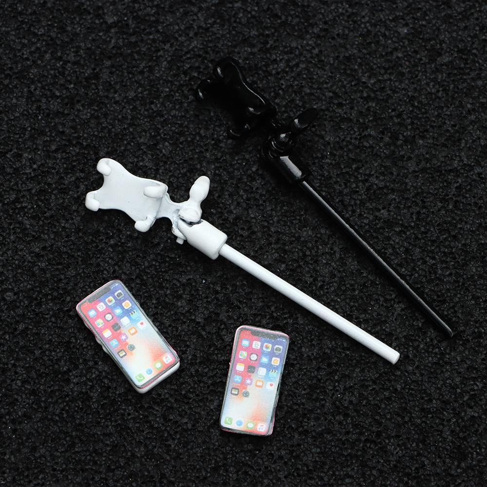 Đồ Chơi Gậy Tự Sướng Màu Trắng / Đen Mini Trang Trí Nhà Búp Bê